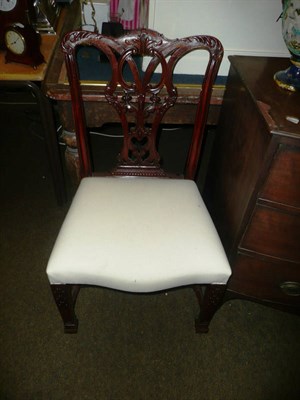 Lot 488 - Two mahogany Chippendale-style side chairs