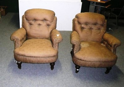 Lot 546 - Pair of Victorian upholstered chairs