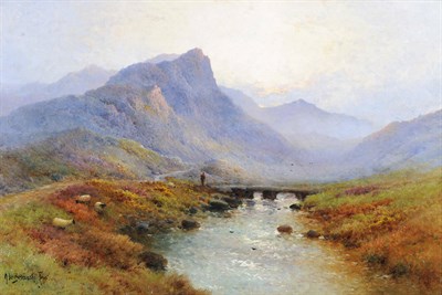 Lot 829 - Alfred Fontville de Breanski (1877-1957) "Early Morning on the Ogwen Moors, North Wales"...