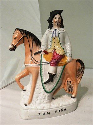 Lot 44 - A Victorian Staffordshire figure of 'Tom King' on horse