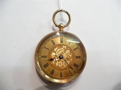 Lot 68 - 14ct gold fob watch