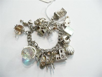 Lot 71 - Silver charm bracelet