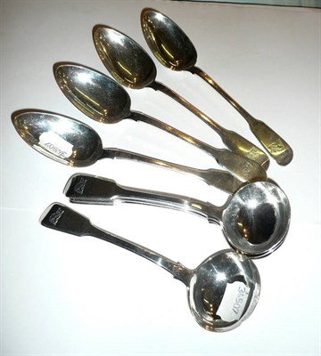 Lot 102 - Four ladles and four tablespoons