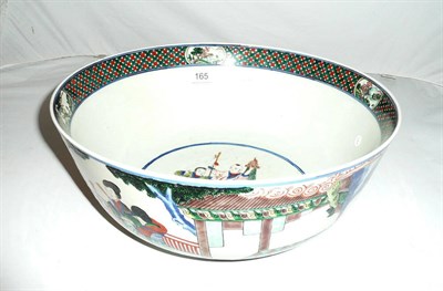 Lot 165 - Large Oriental polychrome bowl