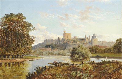 Lot 845 - Edmund John Niemann (1813-1876) "Windsor Castle and Eton Chapel from the Meadows" Signed, inscribed