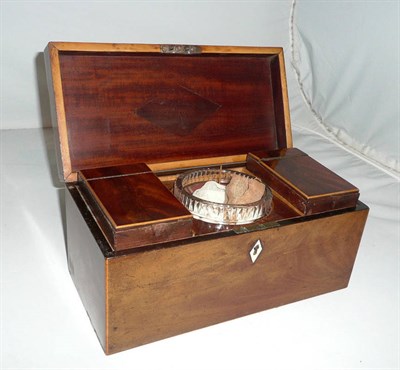 Lot 171 - 19th century tea caddy with mixing bowl
