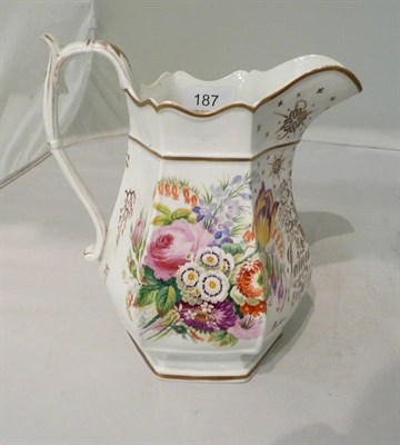 Lot 187 - A floral jug "James Parrott 1847"