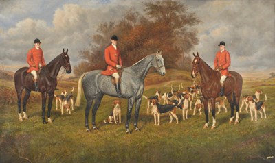 Lot 894 - Albert Clark (fl.1923-1936) J.N Ambler on Prince Pepper with A Staher on Peter and T Maher on Toby