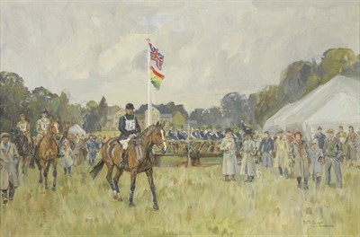 Lot 915 - Peter Biegel (1913-1988) An Equestrian Event, at Hovingham, Yorkshire Signed, oil on canvas,...