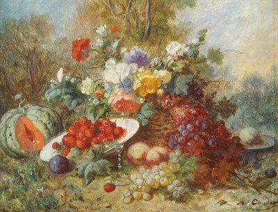 Lot 919 - Jean Alexandre Rémy Couder (1808-1879) French "Still Life with Fruit and Wine Glass" Signed,...