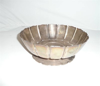 Lot 20 - Silver scalloped bowl