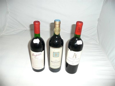 Lot 33 - One bottle 1967 Grand Vin de Chateau Latour, a bottle of Penfolds Grange 1983 and a bottle of...