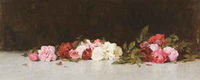 Lot 924 - Sir George Reid P.R.S.A., H.R.S.W. (1841-1913) "Roses" Signed with the artist's monogram and...