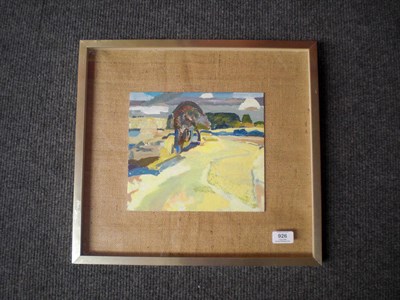 Lot 926 - Derek Hyatt (b.1931) "Hayfield Study" Signed, inscribed with the title and dated 1978 verso,...