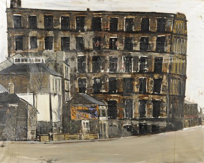 Lot 932 - Peter Brook R.B.A. (b.1927)  "Mill", cotton mill and other buildings including "Birds Royd"...