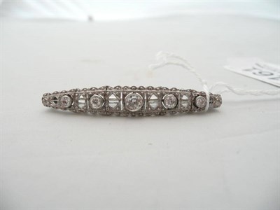 Lot 161 - A diamond-set pierced brooch