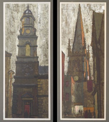 Lot 934 - William Selby (b.1933)  "St. Giles Church, Pontefract"; "Wakefield Cathedral" Both signed,...