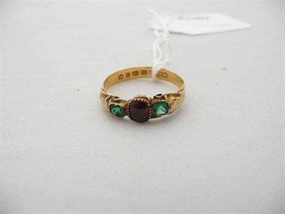 Lot 164 - 22 carat gold three stone ring