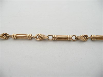 Lot 169 - A 9 carat gold fancy link necklace