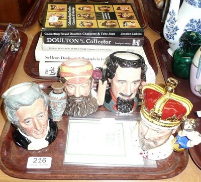 Lot 216 - Three Royal Doulton small character mugs - limited edition W G Grace no. 3309, Charles Dickens...