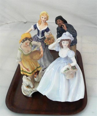 Lot 222 - A Doulton figure "Sea Harvest" and three others