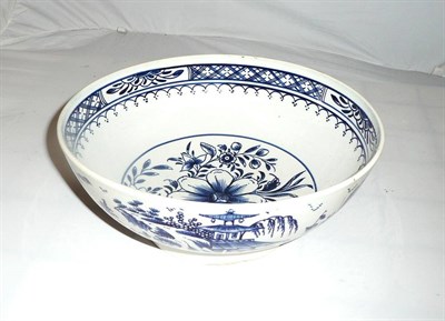 Lot 229 - 18th century pearlware blue and white fruit bowl (a.f.)