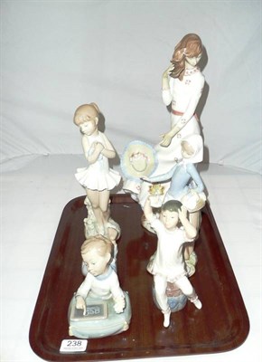 Lot 238 - Lladro figure and four others