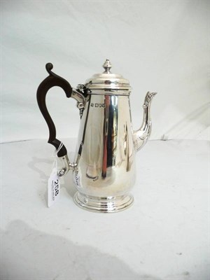 Lot 258 - Silver baluster coffee pot, 1902