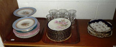 Lot 266 - Quantity of glassware, Coalport blue floral plates, etc