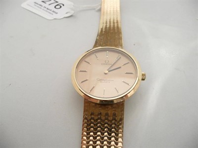 Lot 276 - A 9 carat gold Omega wristwatch