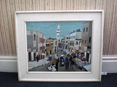 Lot 949 - Alfred Daniels R.W.S., R.B.A. (b.1924)  "View of Bethlehem"  Signed, inscribed verso and said...