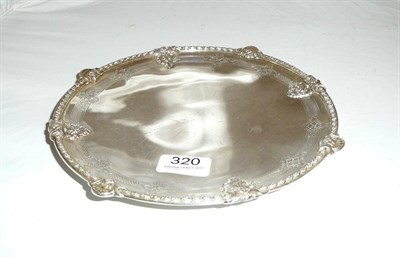 Lot 320 - A silver small salver