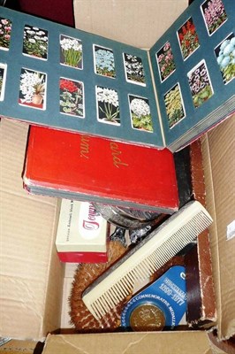 Lot 323 - Box including stamps, cigarette cards and miscellaneous items