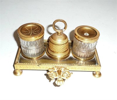 Lot 367 - French 19th century gilt metal desk set