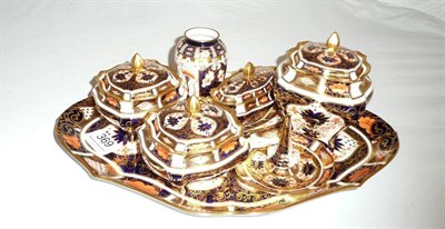 Lot 369 - Royal Crown Derby dressing table set etc