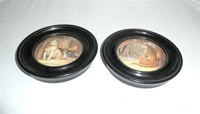 Lot 373 - Two Pratt pot lids