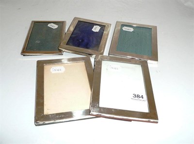 Lot 384 - Five silver photograph frames