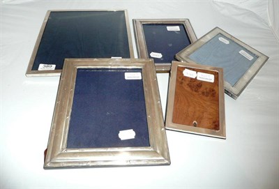 Lot 389 - Five silver photograph frames