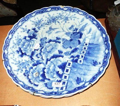 Lot 437 - Two Japanese blue and white plaques