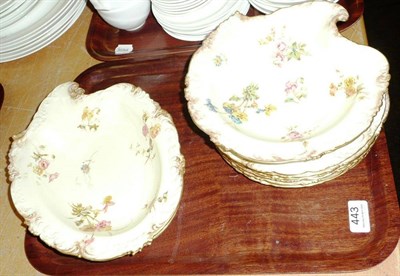 Lot 443 - A Royal Crown Derby nine piece dessert service