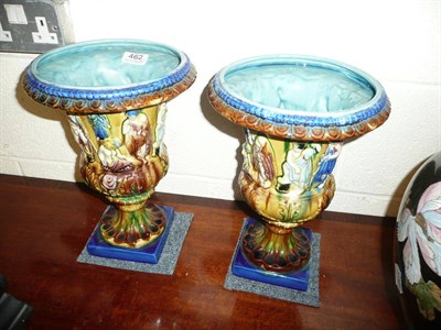 Lot 462 - Two planters Majolica