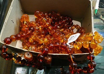 Lot 470 - Five amber necklaces