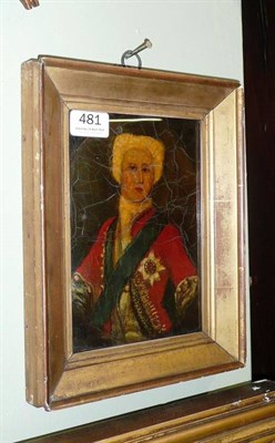 Lot 481 - An oil on copper panel of Bonnie Prince Charlie