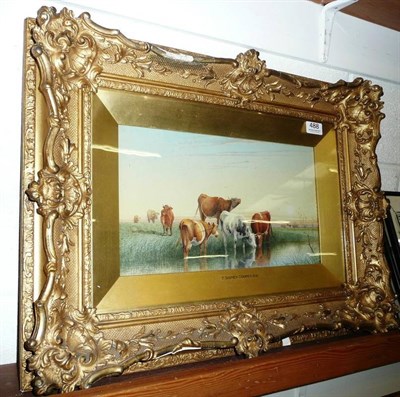 Lot 488 - A gilt framed watercolour bearing false signature