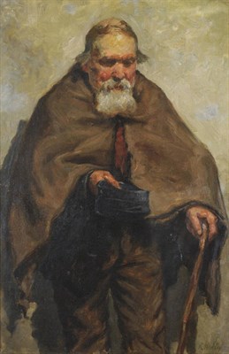 Lot 966 - Ralph Hedley R.B.A. (1848-1913) "Locus John", portrait of an elderly gentleman Signed,...