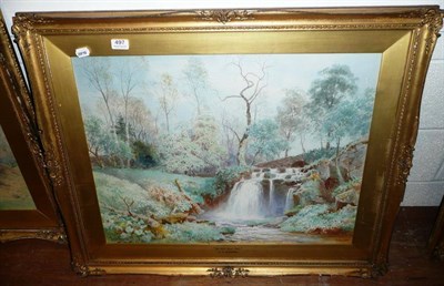 Lot 497 - Gilt-framed watercolour 'The Hall Beck Fall' by H B Wimbush