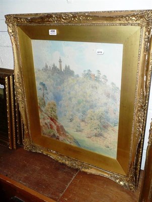 Lot 498 - Gilt-framed watercolour 'The Obelisk and Armory' by H B Wimbush