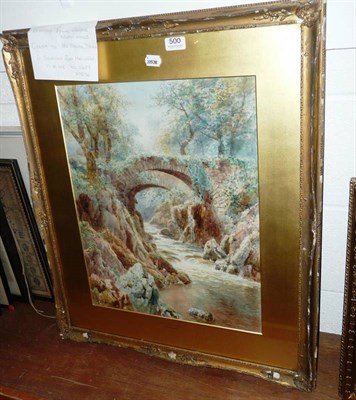 Lot 500 - Watercolour Roman Bridge, North Walk by H B Wimbush