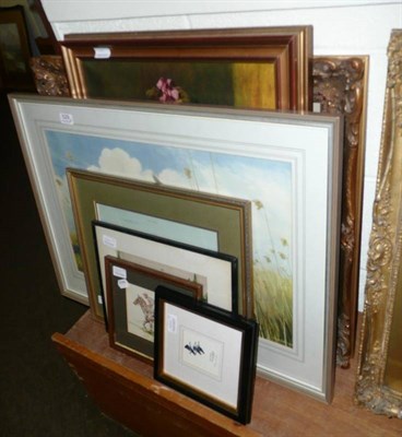 Lot 529 - Four framed pictures and a quantity of small prints