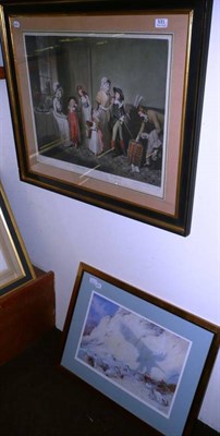 Lot 531 - Framed colour print titled Black Monday together with a framed colour print after Archibald...